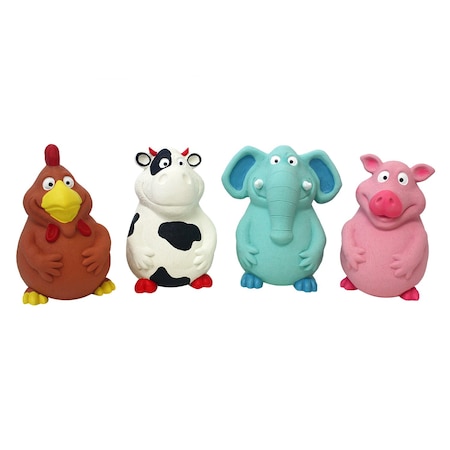 Multipet Pot Belly Buddies Assorted Assortment Latex Dog Toy 61350